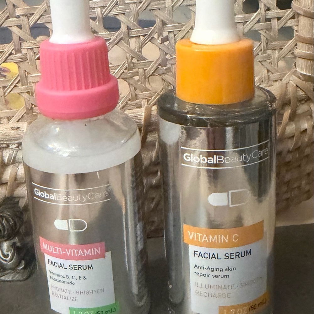 Global Beauty Care Multi-Vitamin and Vitamin C Facial Serum Duo